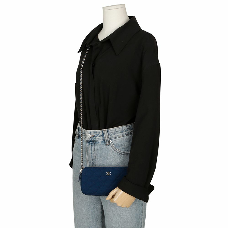 【包稅】CHANEL A82527 雙拉鍊 WOC 肩斜背包-9