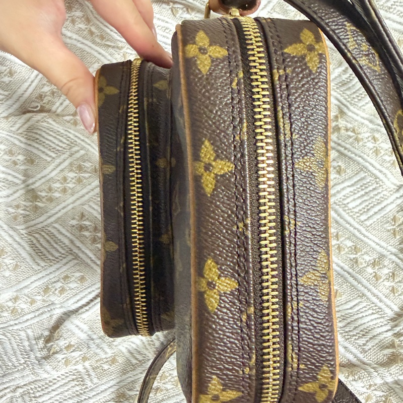 LV經典老花雙層相機包-2