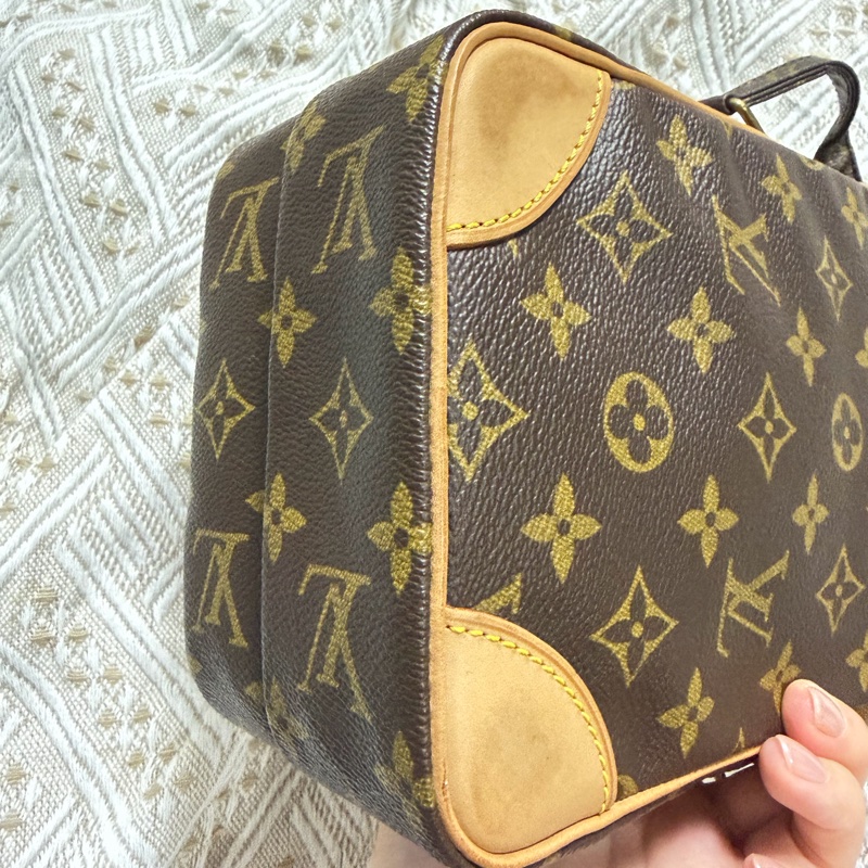 LV經典老花雙層相機包-13