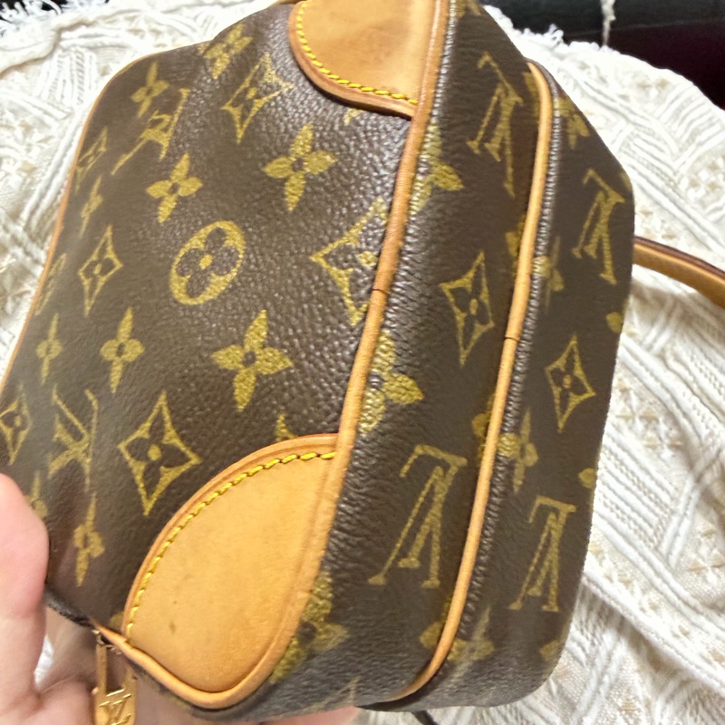 LV經典老花雙層相機包-14