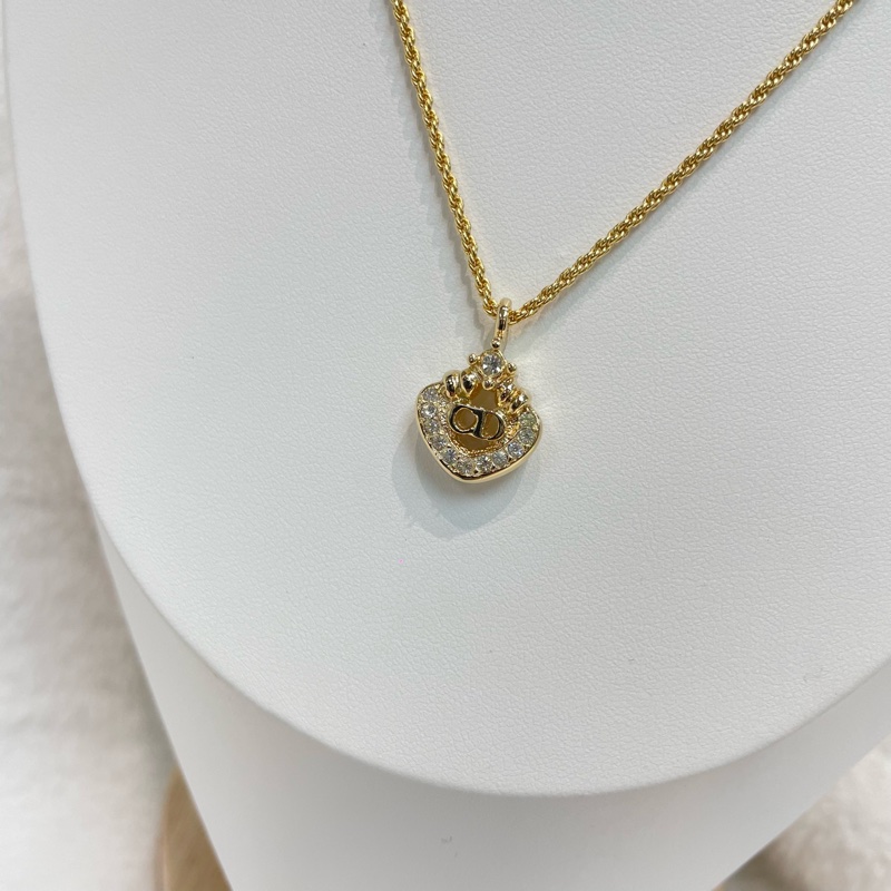 Dior 中古皇冠水鑽項鏈 I067-0