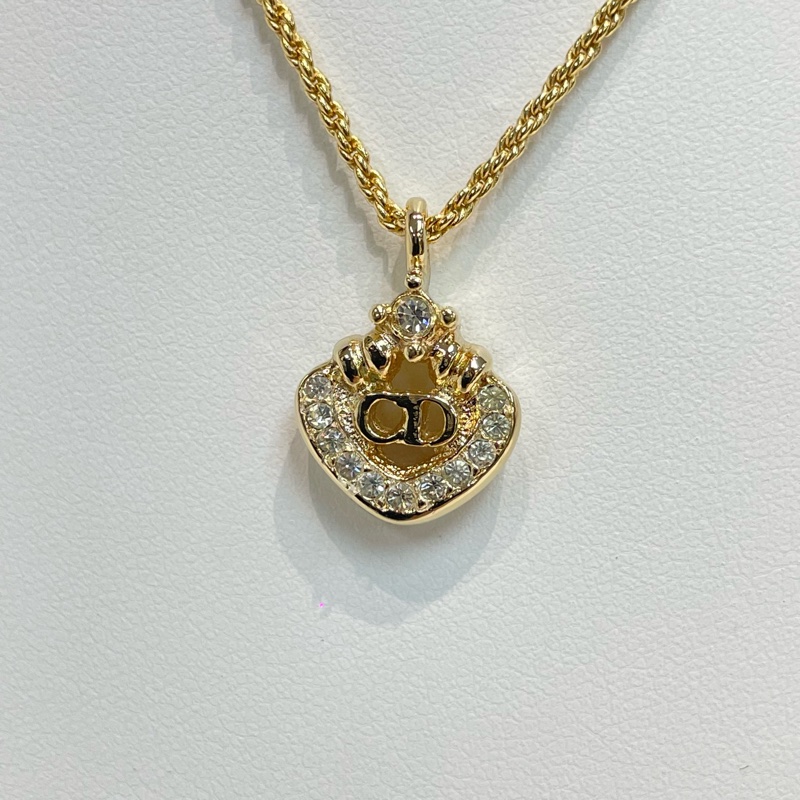 Dior 中古皇冠水鑽項鏈 I067-1