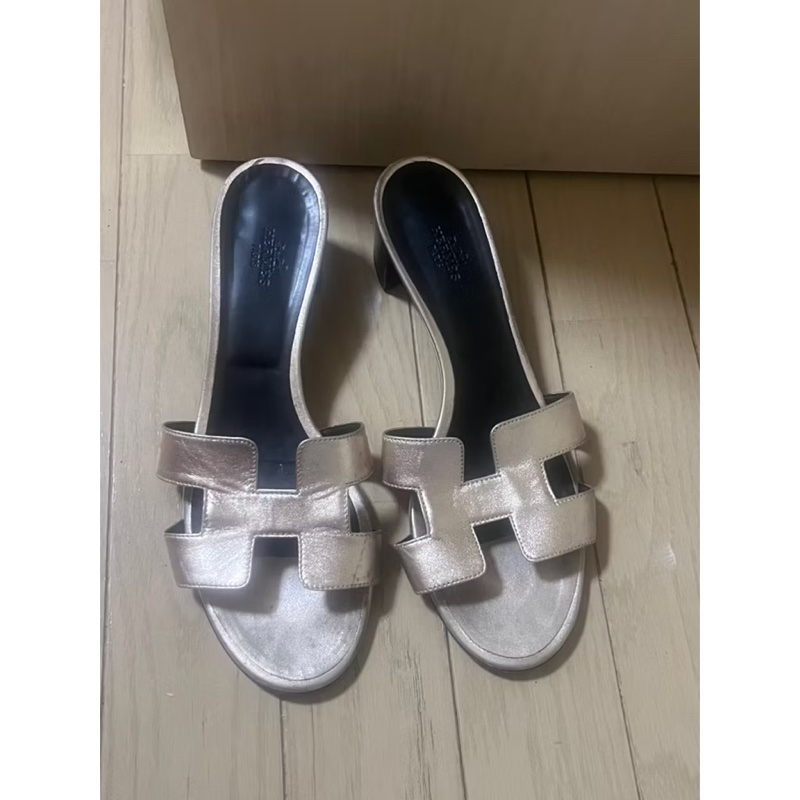 Hermès愛馬仕 H低跟拖鞋-0