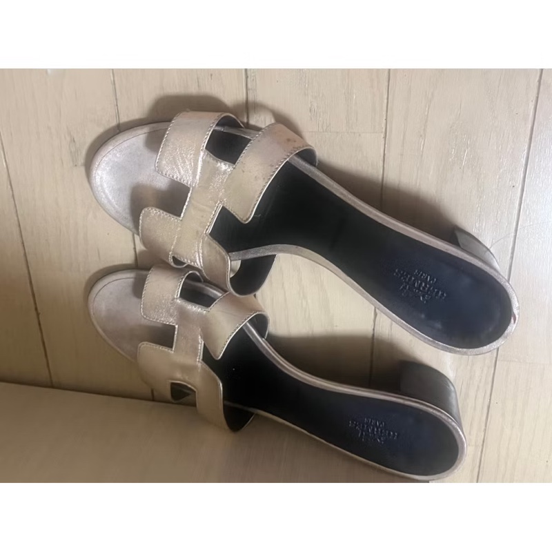 Hermès愛馬仕 H低跟拖鞋-3