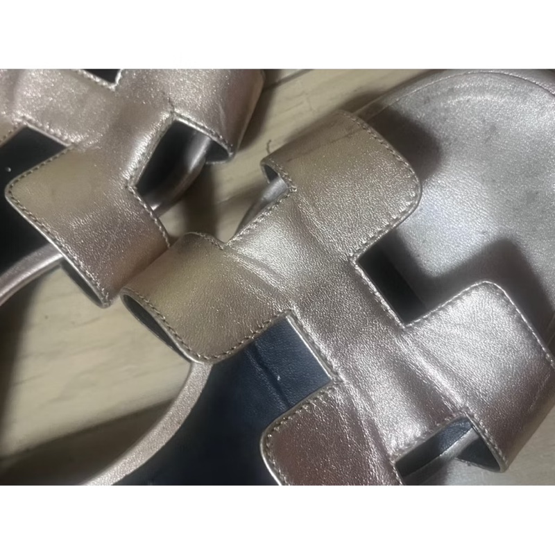 Hermès愛馬仕 H低跟拖鞋-4