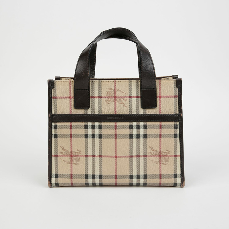 BURBERRY Nova 格紋手提包-1