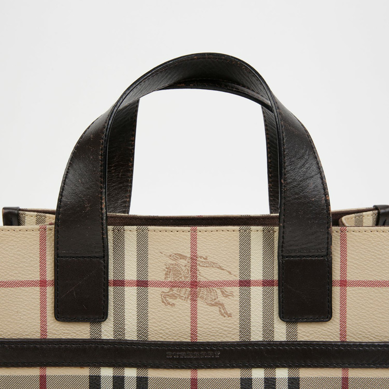 BURBERRY Nova 格紋手提包-5