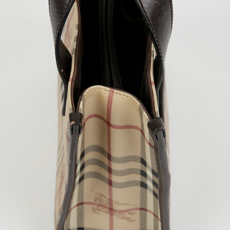 BURBERRY Nova 格紋手提包-12