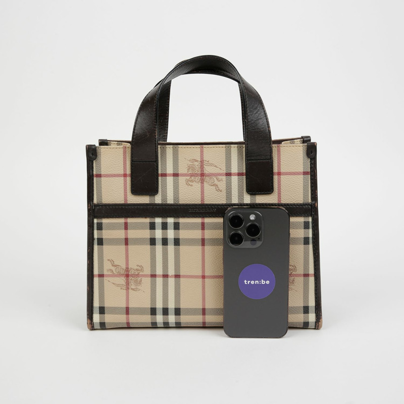 BURBERRY Nova 格紋手提包-20