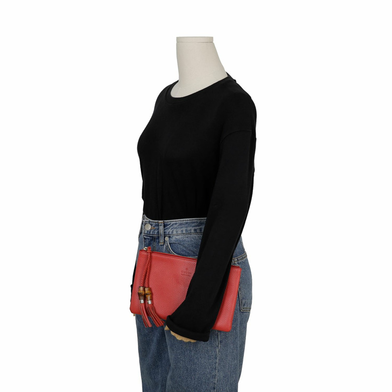 GUCCI 竹製流蘇收納袋 376854-10