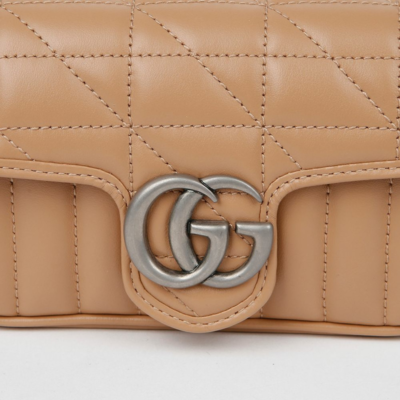 GUCCI GG Marmont 超迷你鏈條單肩斜背包 476433-2