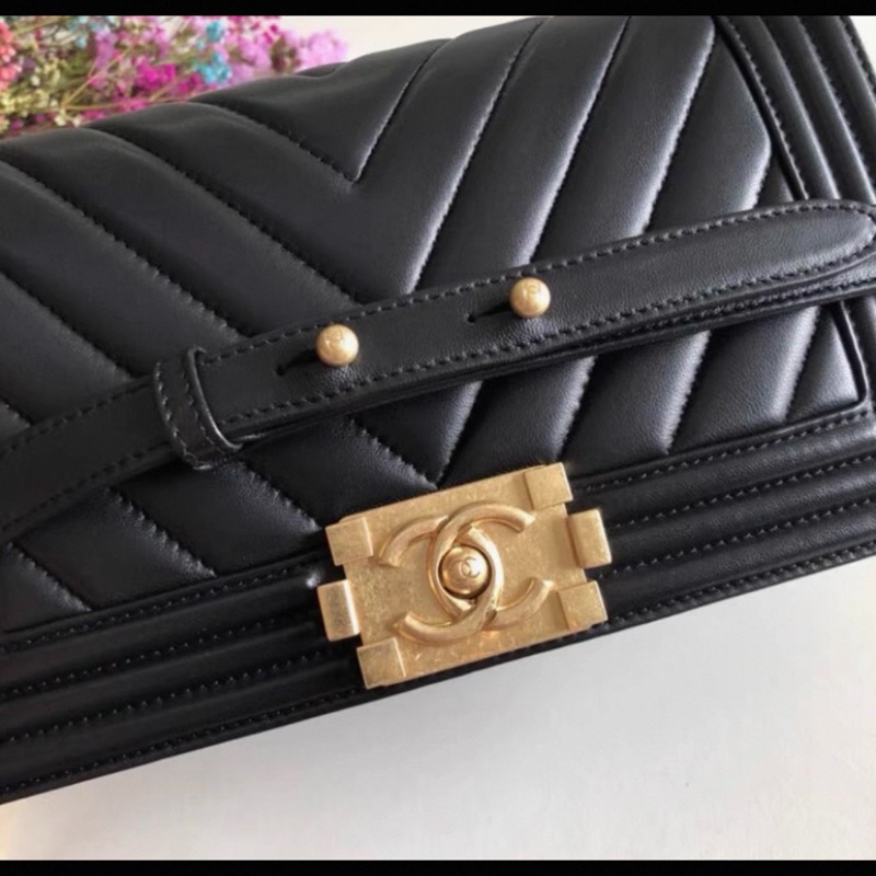 香奈兒leboy斜挎包 單肩包, 20cm*13cm 26開, 附件:質保卡-5