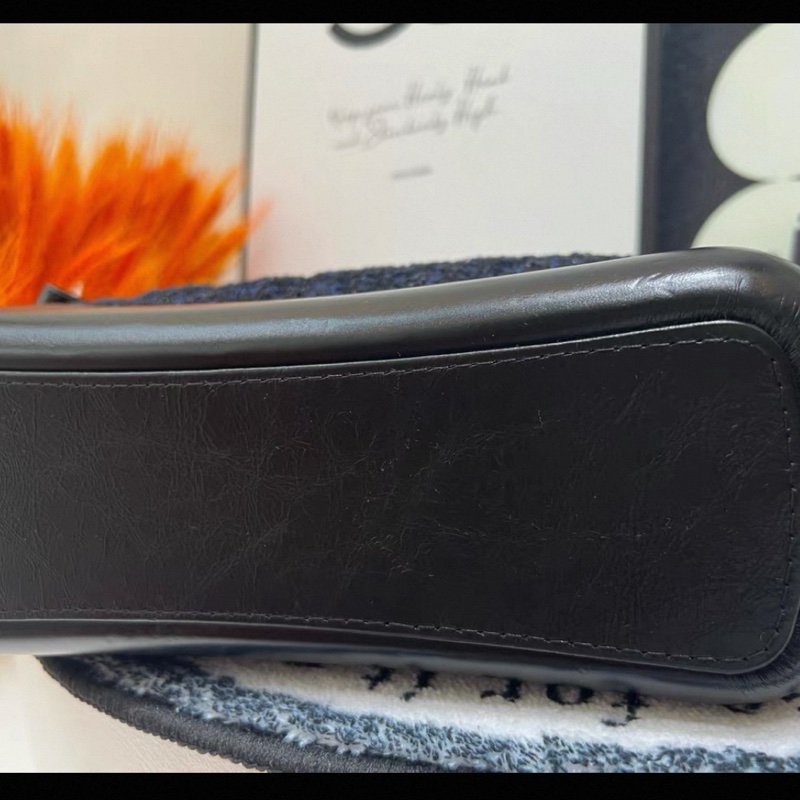 香奈兒/CHANEL限量 中號 深海藍毛呢流浪包 Gabrielle  25開-7