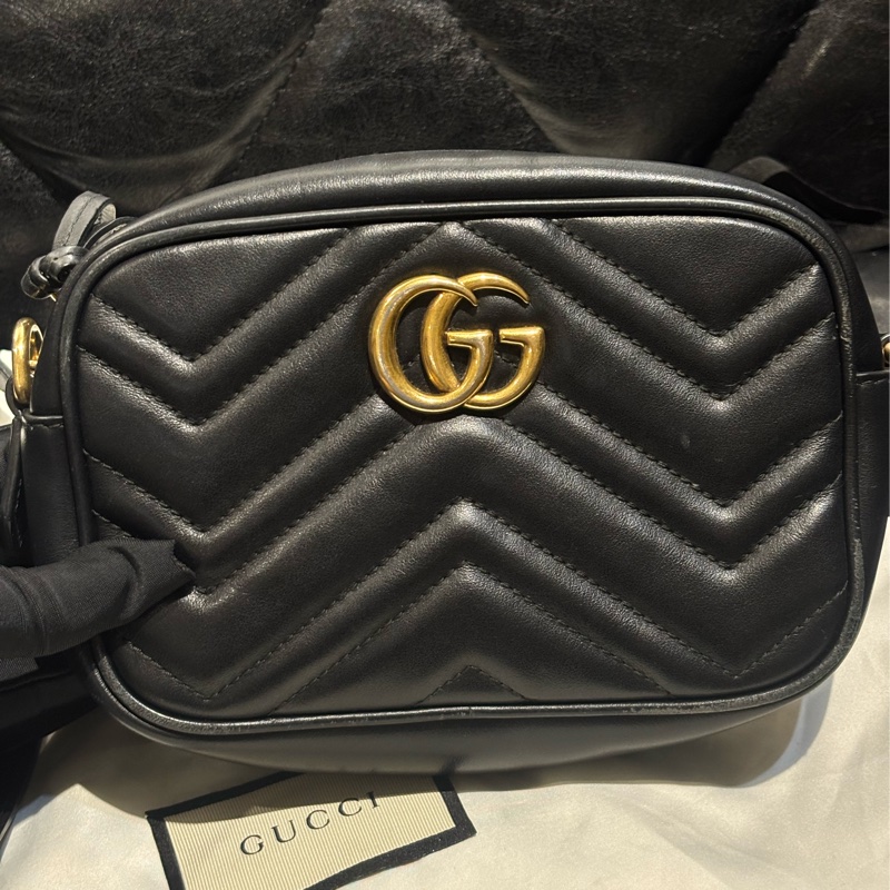 Gucci mini GG Marmont系列迷你相機包 馬夢18公分-1