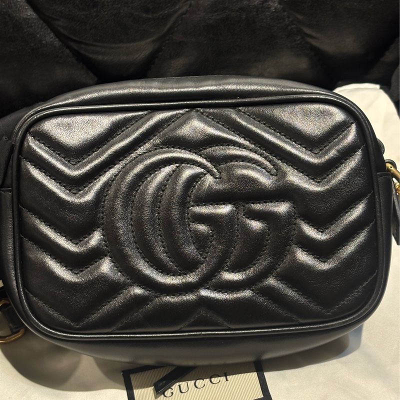 Gucci mini GG Marmont系列迷你相機包 馬夢18公分-2