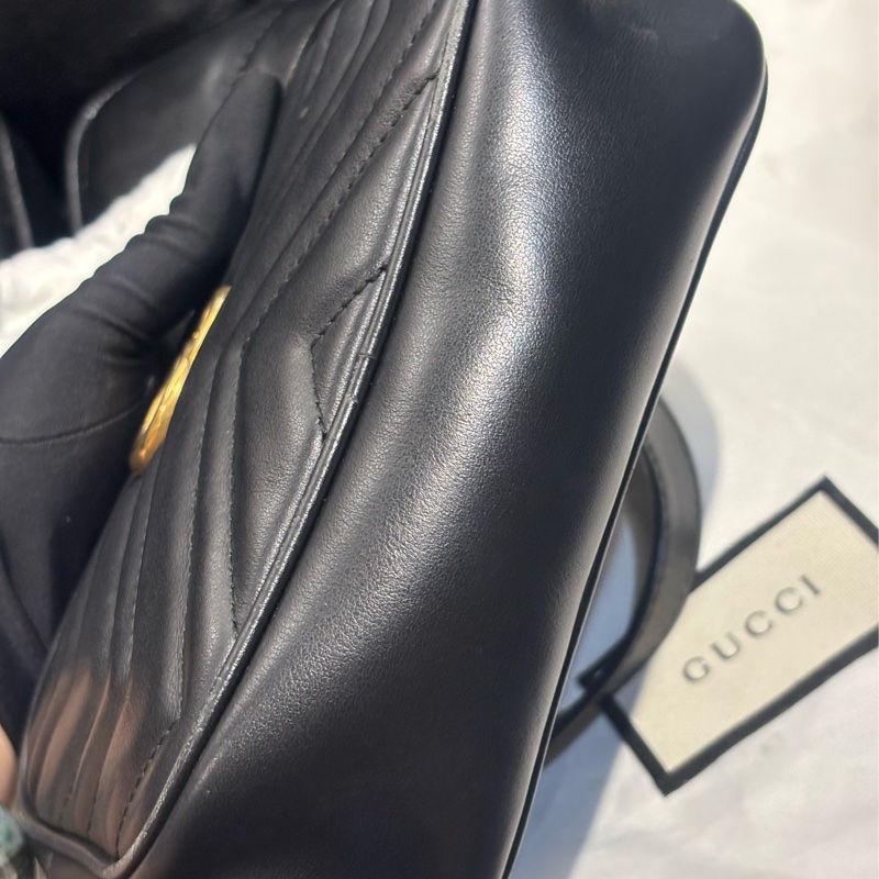 Gucci mini GG Marmont系列迷你相機包 馬夢18公分-6