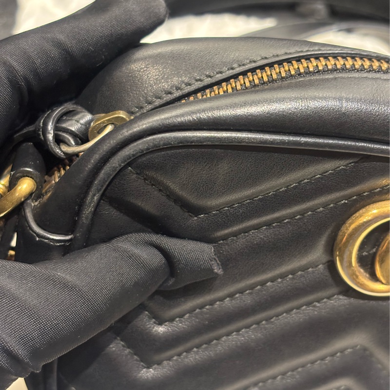 Gucci mini GG Marmont系列迷你相機包 馬夢18公分-12