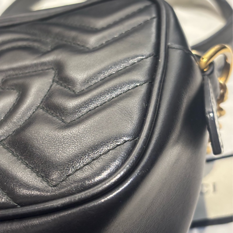 Gucci mini GG Marmont系列迷你相機包 馬夢18公分-13
