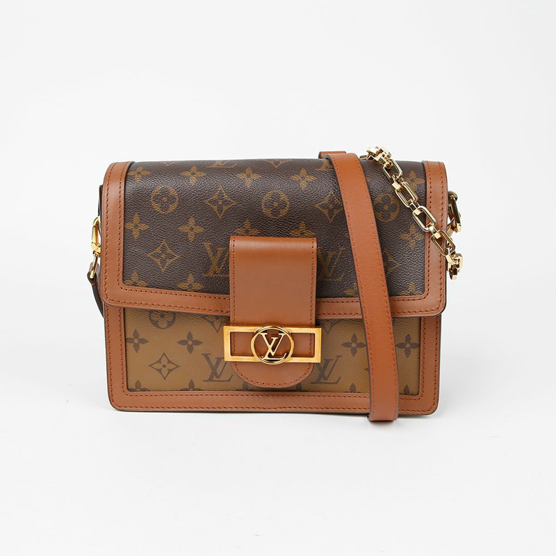 LOUIS VUITTON Dauphine MM Monogram 反面帆布肩背包-1