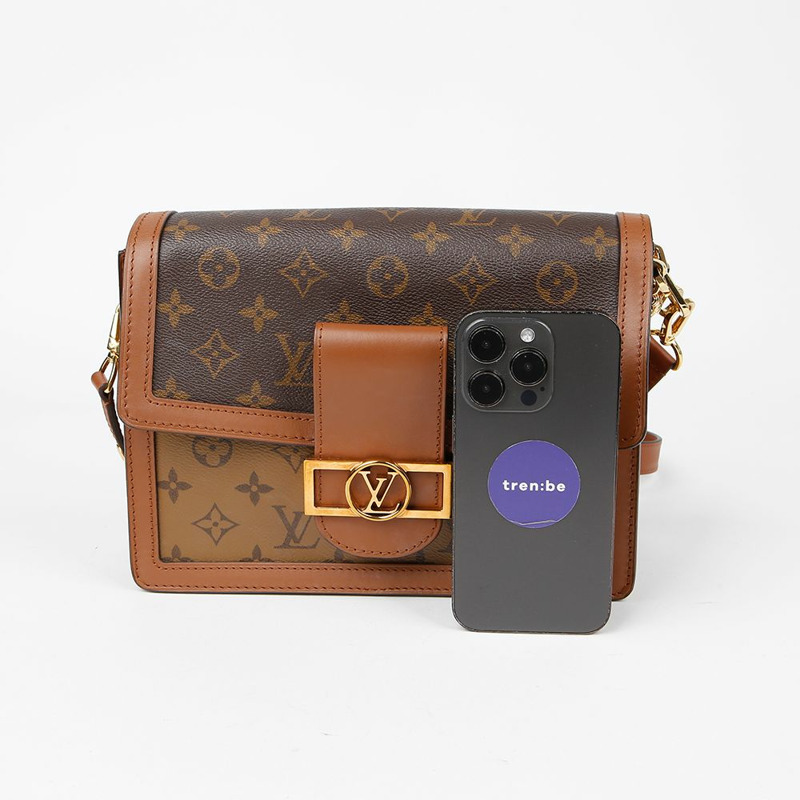 LOUIS VUITTON Dauphine MM Monogram 反面帆布肩背包-7
