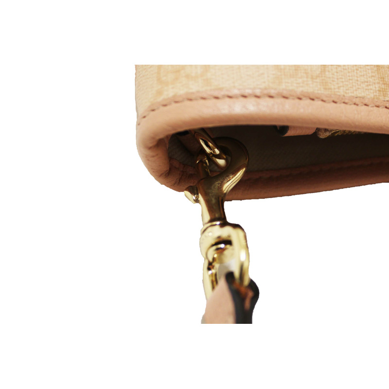 Gucci Pink And White GG Supreme Ophidia Small Tote Bag 811716-4