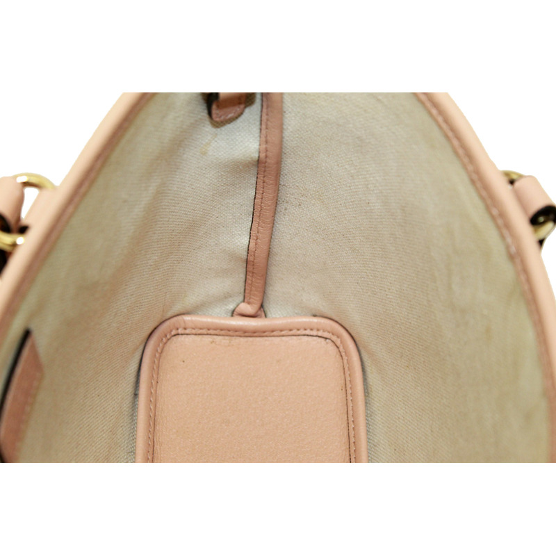 Gucci Pink And White GG Supreme Ophidia Small Tote Bag 811716-15