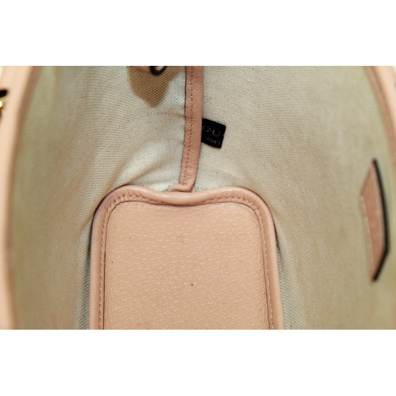 Gucci Pink And White GG Supreme Ophidia Small Tote Bag 811716-16