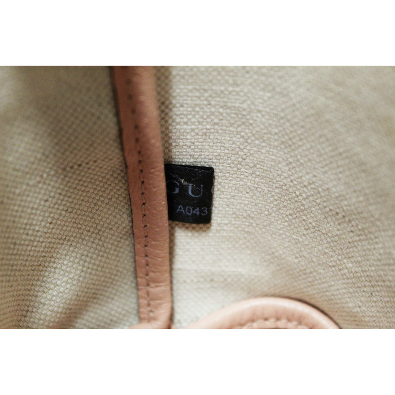 Gucci Pink And White GG Supreme Ophidia Small Tote Bag 811716-19