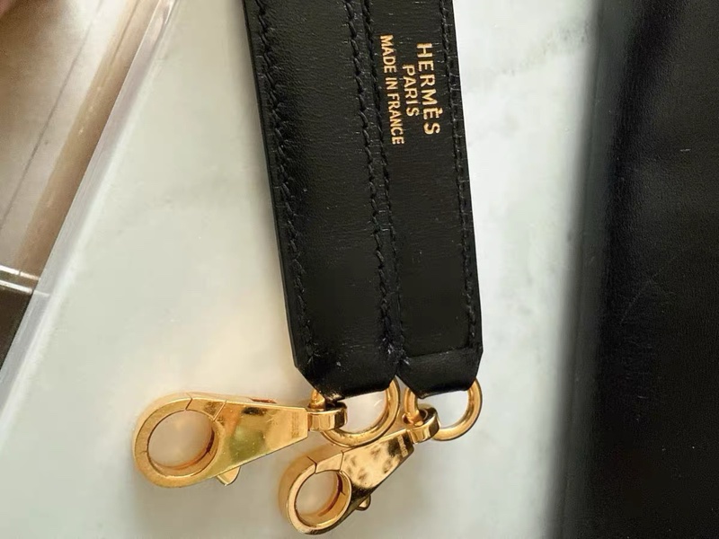 Hermes Kelly 40 box 手提包購物包 經典黑金-20