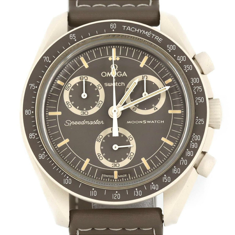 Swatch x Omega 地球任務沙漠 SO33T103 生物陶瓷石英錶-0