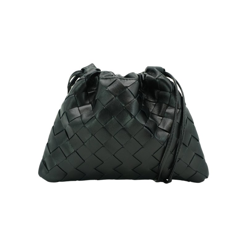Bottega Veneta Dustbag 編織牛皮小號斜背雲朵包(黑)-0