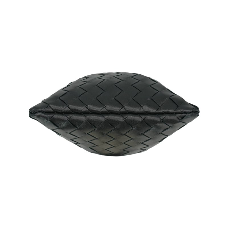 Bottega Veneta Dustbag 編織牛皮小號斜背雲朵包(黑)-3