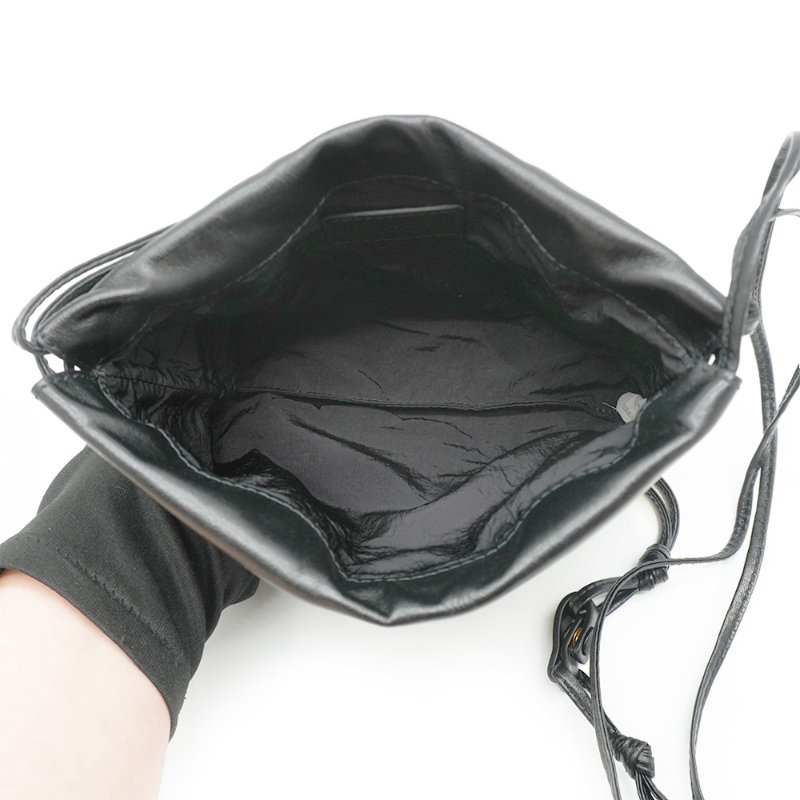 Bottega Veneta Dustbag 編織牛皮小號斜背雲朵包(黑)-4