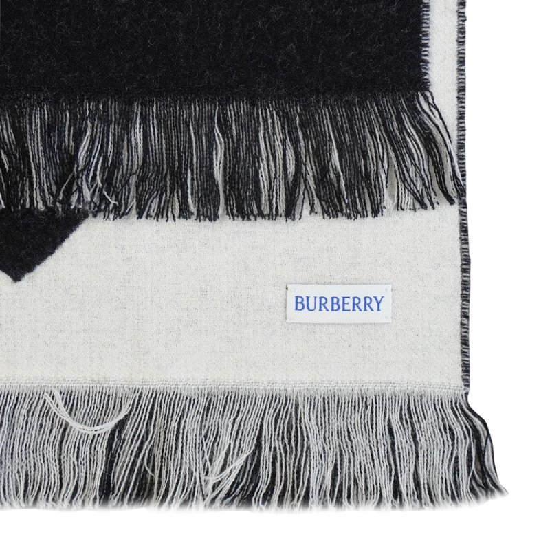 Burberry 品牌徽標字母logo羊毛圍巾(8109563-多色)-5