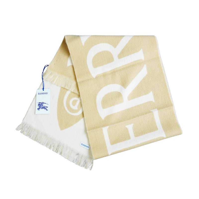 Burberry 品牌徽標字母logo羊毛圍巾(8109563-多色)-7