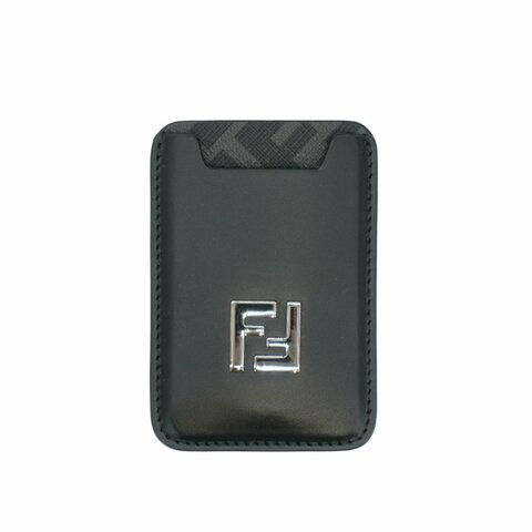 Fendi Squared FF logo MagSafe 磁吸手機卡片套(7M0364-黑灰)