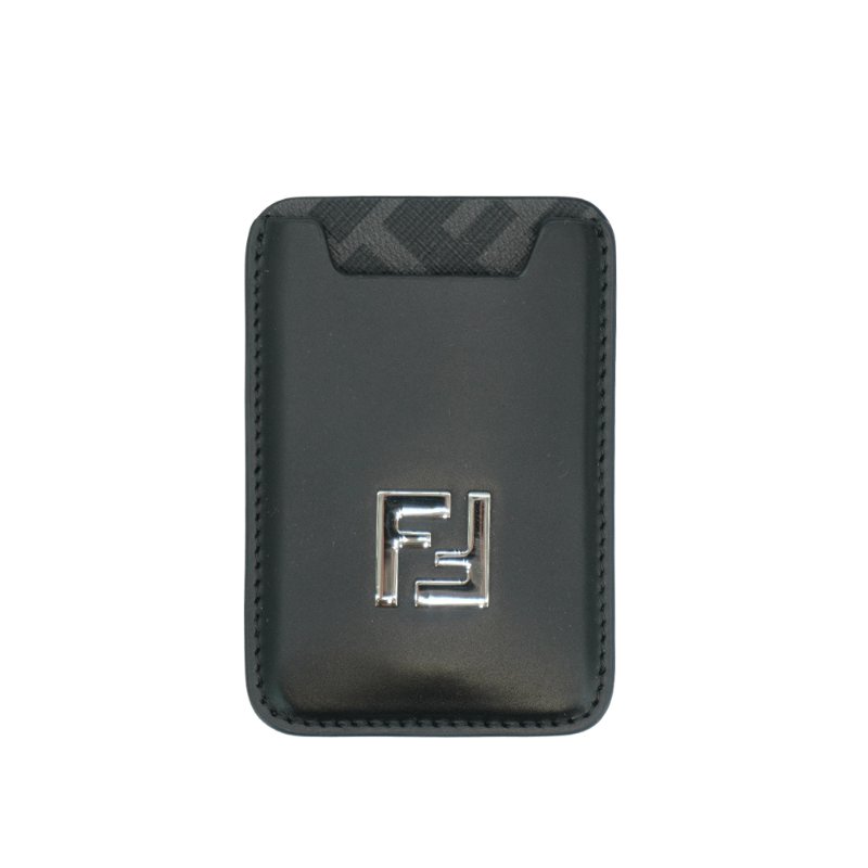 Fendi Squared FF logo MagSafe 磁吸手機卡片套(7M0364-黑灰)-0