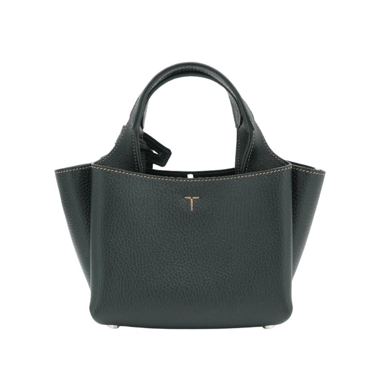 Tod's Apa Micro 小牛皮三層迷你手提兩用包(黑)-2