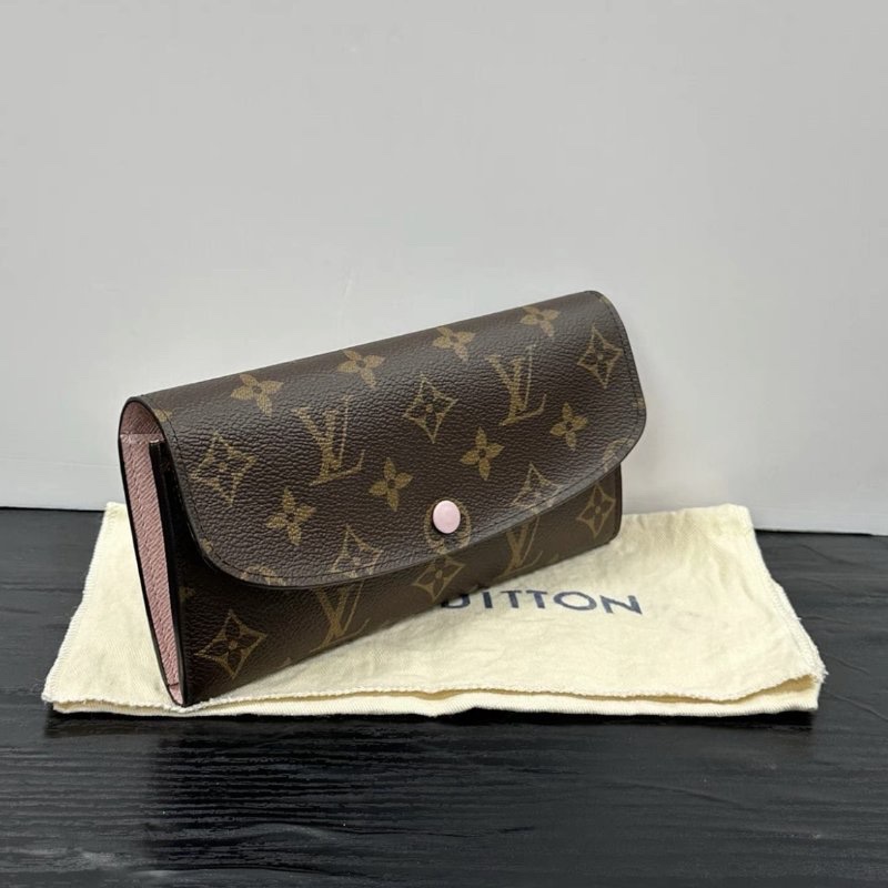 LV 經典老花粉豆豆長夾19*10*2 99新配件塵袋-1