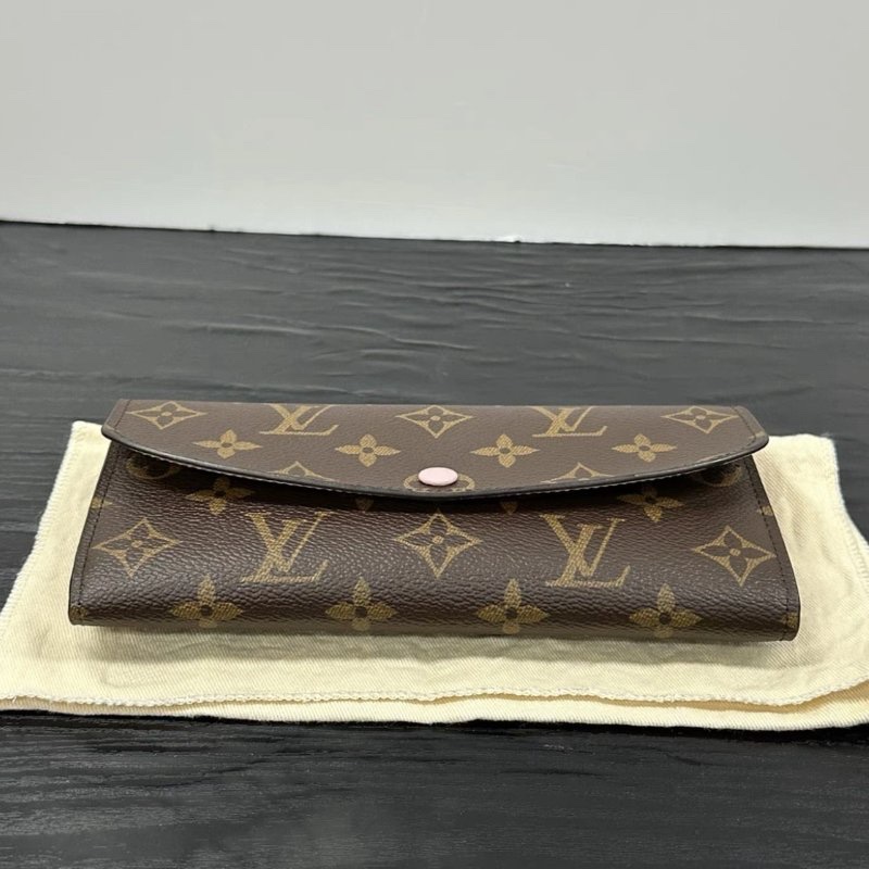 LV 經典老花粉豆豆長夾19*10*2 99新配件塵袋-3