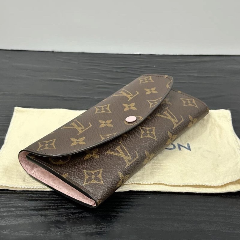 LV 經典老花粉豆豆長夾19*10*2 99新配件塵袋-4