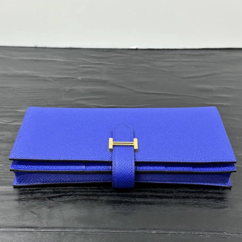 HERMES bearn H電光藍金扣長夾 17.5*9*2 全新閒置配件:盒子-3