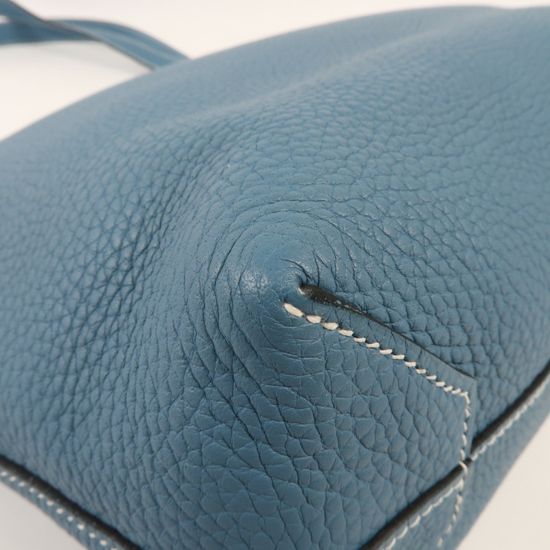 HERMES Clemence皮革Cabasellier 31手挽袋Bleu Frida-10