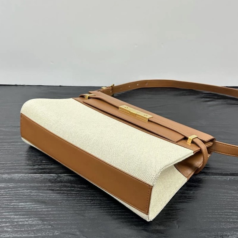 YSL 曼哈頓鎖扣肩背斜背包 29*20*8 98新配件塵袋-4