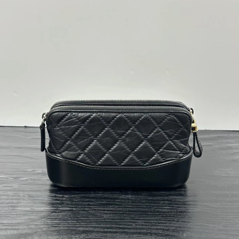 CHANEL 黑色流浪鏈條肩背斜背包mini 18.5*10*4 98新配件塵袋-5