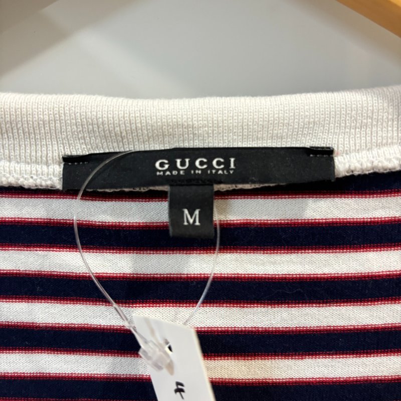 【美收精品】GUCCI 紅白藍條紋上衣 4-123【隔月月中將轉賣至日本 上架期限30天】-5