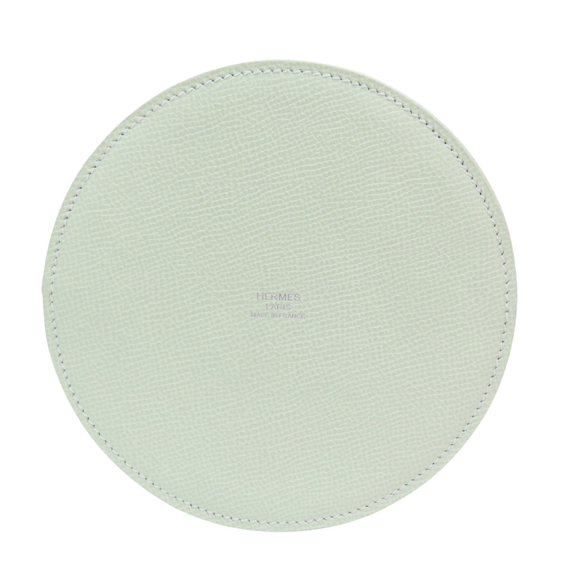 淺綠色 Epsom牛皮 Mini Medor 手提包 W刻 銀扣【HERMES 愛馬仕】-3