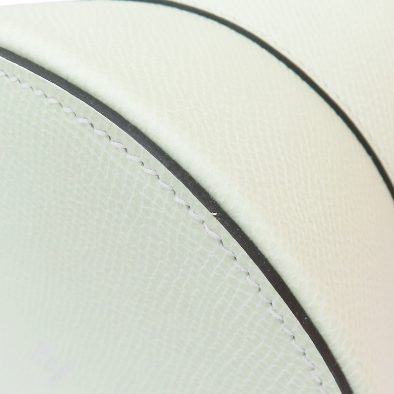 淺綠色 Epsom牛皮 Mini Medor 手提包 W刻 銀扣【HERMES 愛馬仕】-9