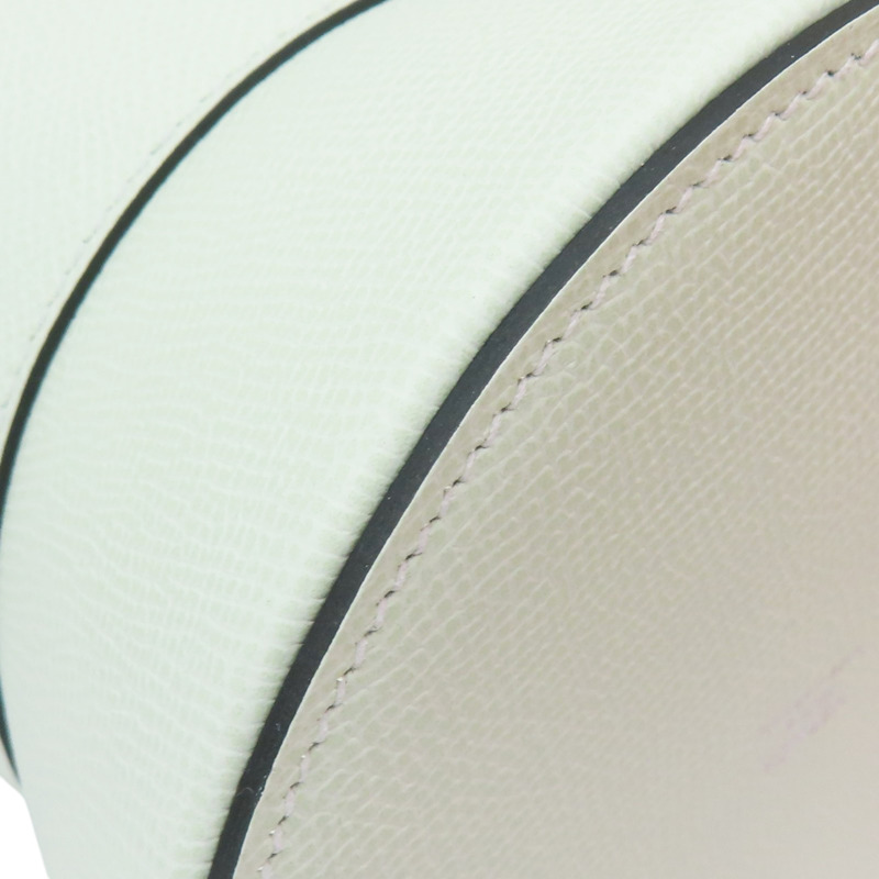 淺綠色 Epsom牛皮 Mini Medor 手提包 W刻 銀扣【HERMES 愛馬仕】-10