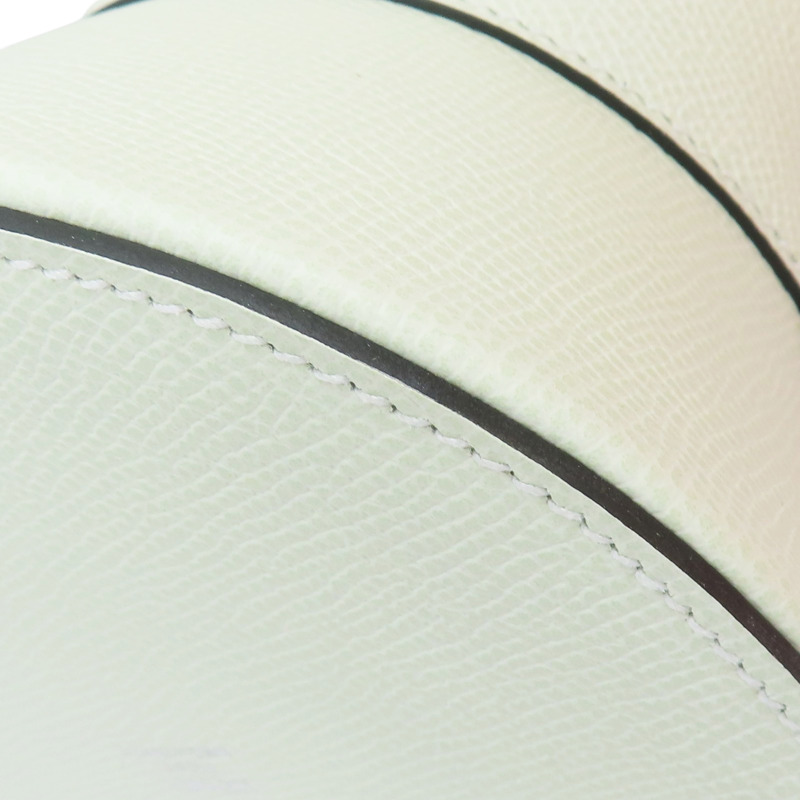 淺綠色 Epsom牛皮 Mini Medor 手提包 W刻 銀扣【HERMES 愛馬仕】-11